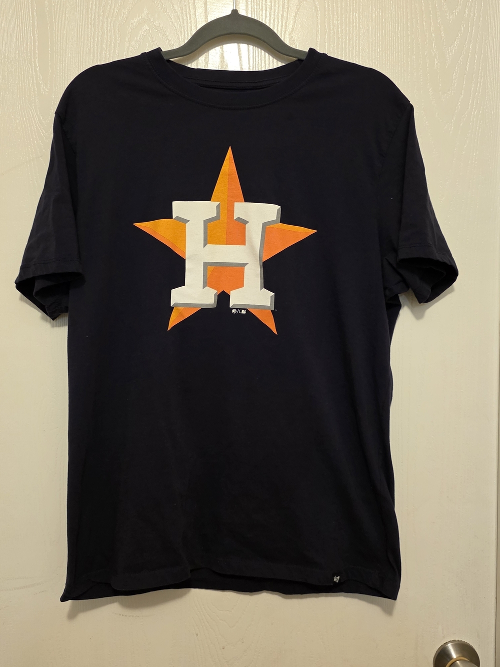 '47 Men's Navy Tee with Orange Star and White H Logo